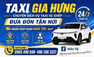 TAXI GIA HƯNG Chuyên dịch vụ taxi xe ghép từ Đồng Quý