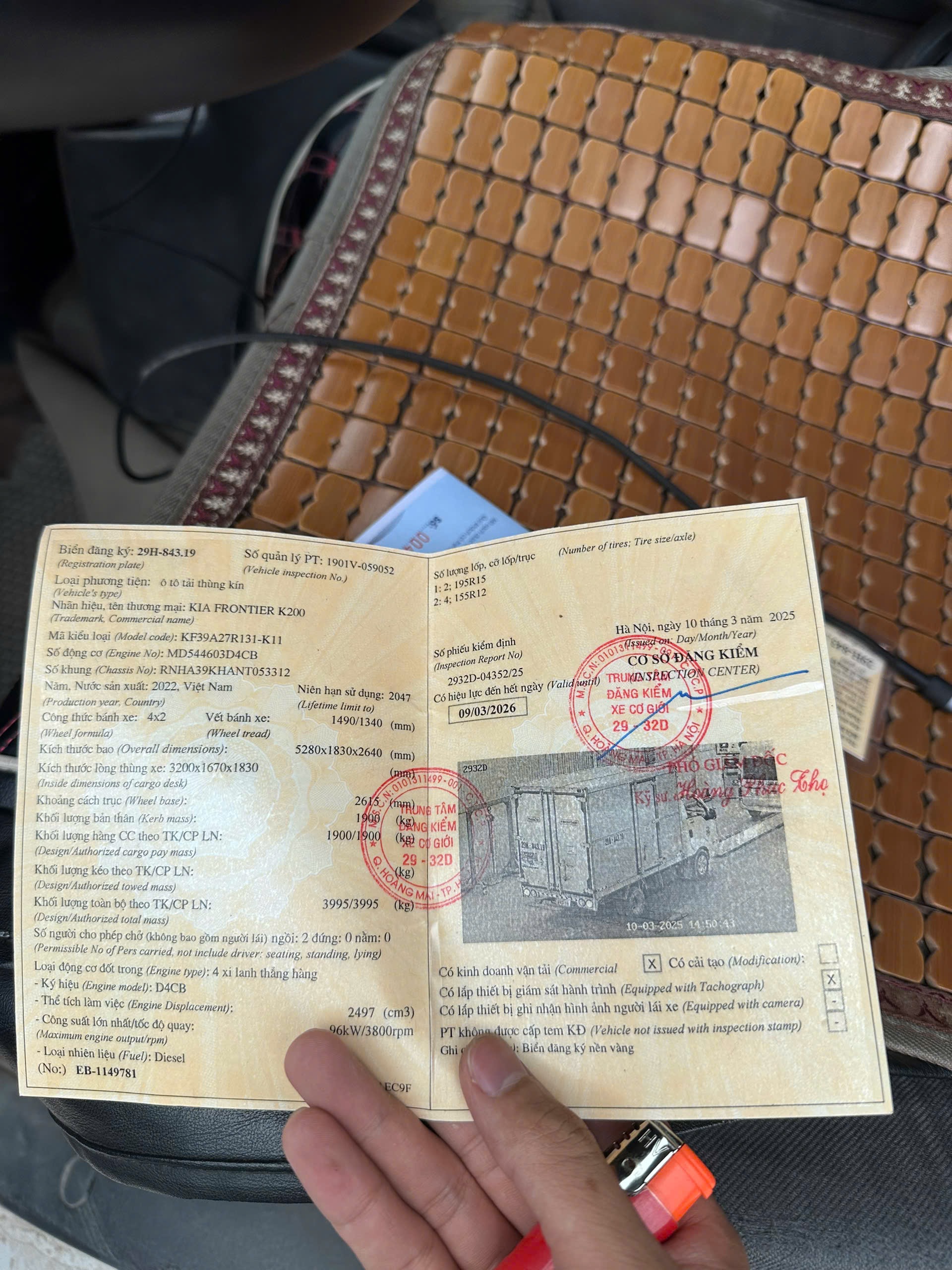 ban xe tai k200 sx2022 , cabin may zin lop dep, ae thien chi lh 0334636698 . xem xe dinh tri - bac giang